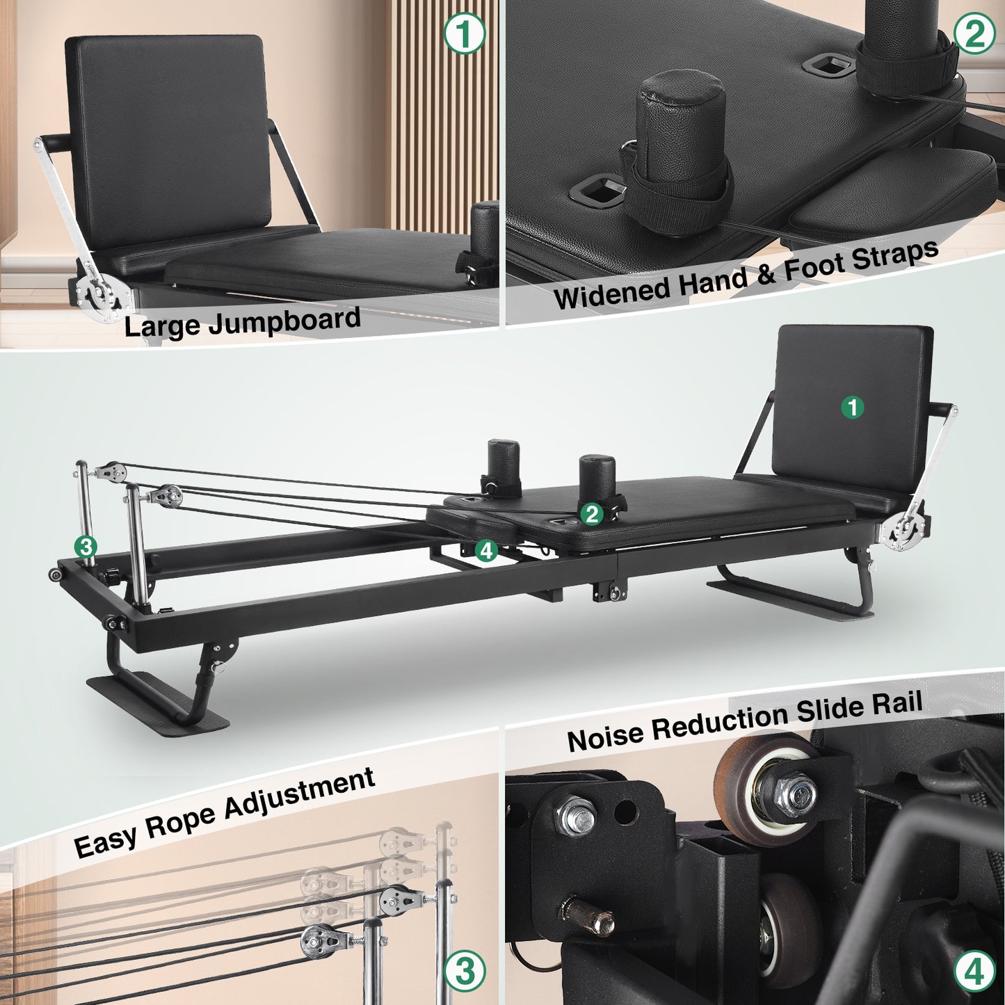 91" Metal Pilates Reformer