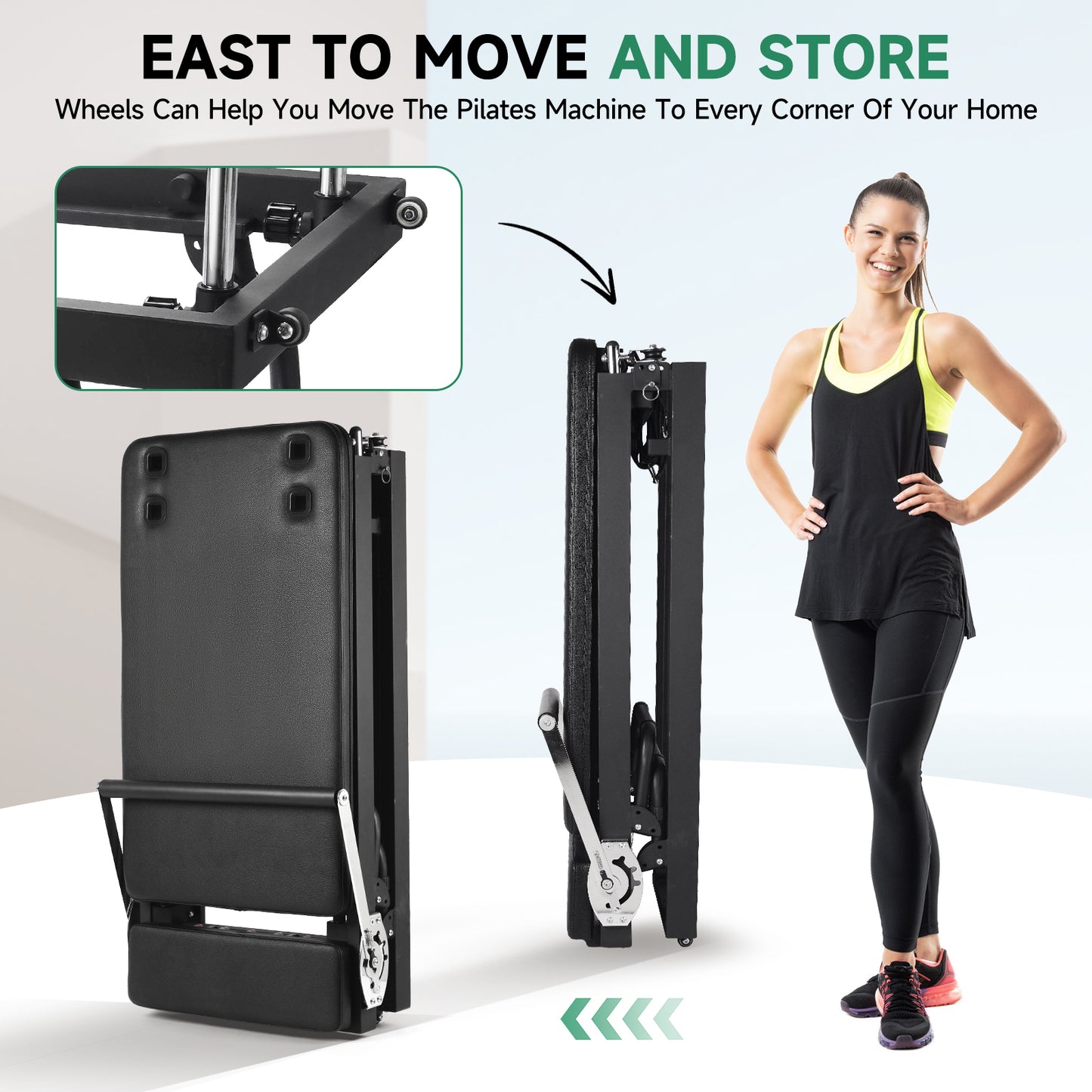 91" Metal Pilates Reformer